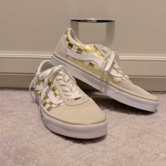 Vans Shoes - Vans - cream and gold